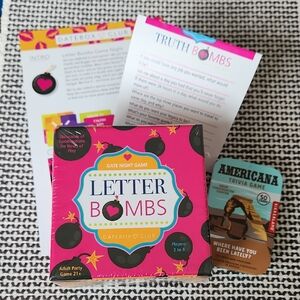 NWT Letter Bombs Date Night Game And Americana Trivia Game